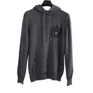 Fleur de Lis Grey Sweater Hoodie